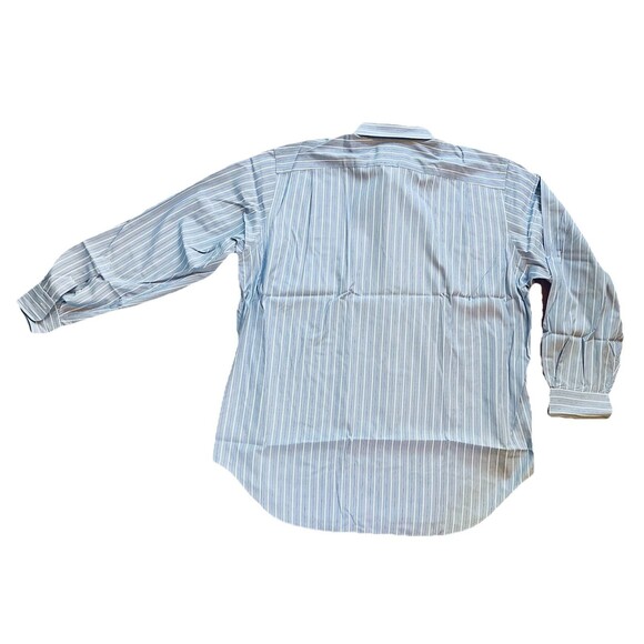 Polo Ralph Lauren Men Dress Shirt 17½  34/35 Blue Stripe Long Sleeve Botton-up - Picture 6 of 10